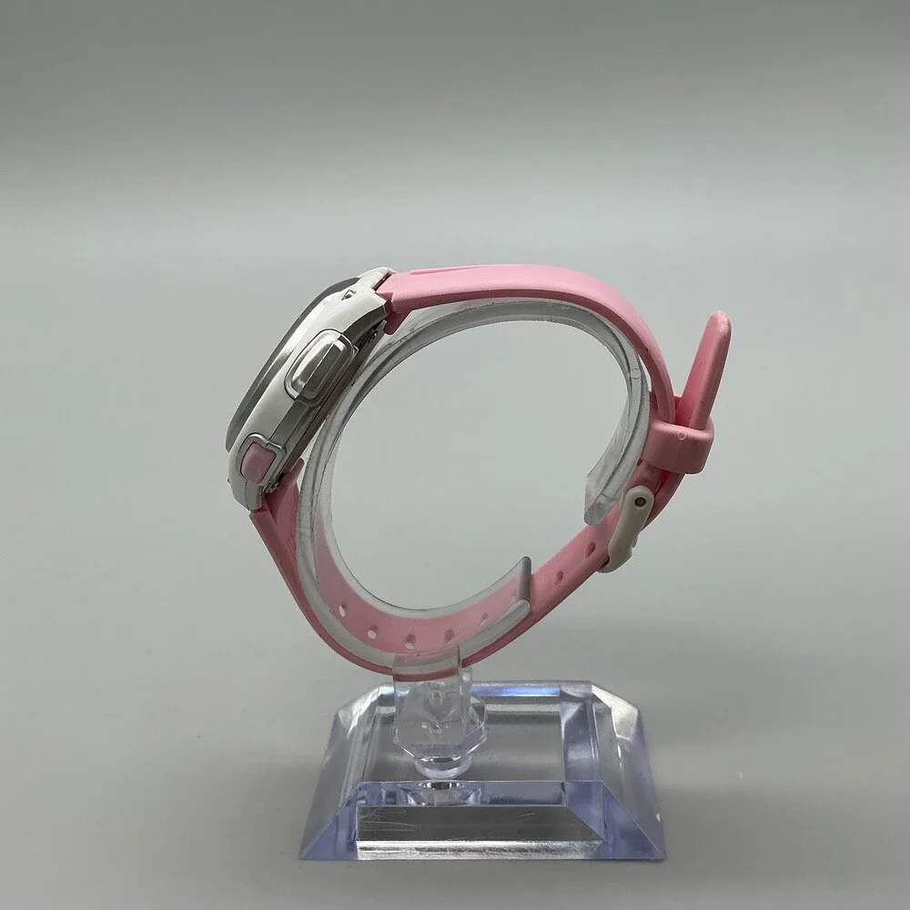 Casio LW-203 Womens Watch 34mm White Digital Dial Pink Resin Illuminator WR50M